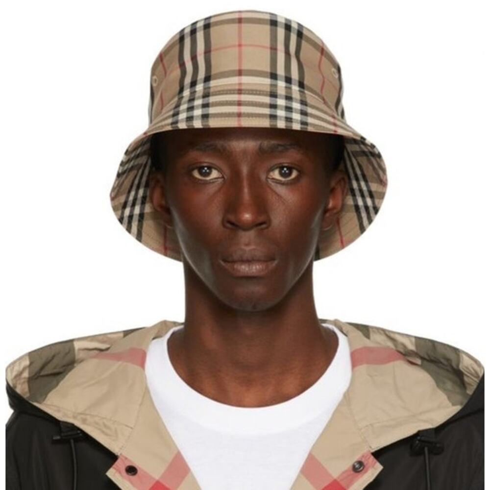 Burberry Beige Vintage Check Bucket Hat